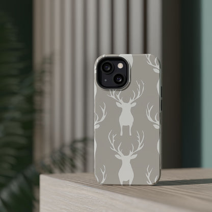 Minimalist Deer Silhouette MagSafe Pattern – iPhone Series Case