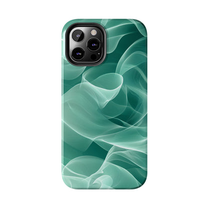 Emerald Flow iPhone Case – Translucent Green Fabric - Inspired Design - BOGO Cases