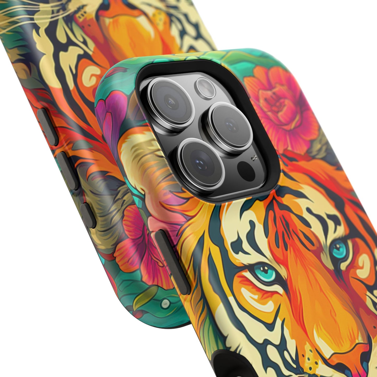 Fierce Rainbow Tiger Art - MagSafe iPhone Case