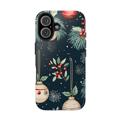 Elegant Christmas Ornaments and Pine - iPhone Series Case