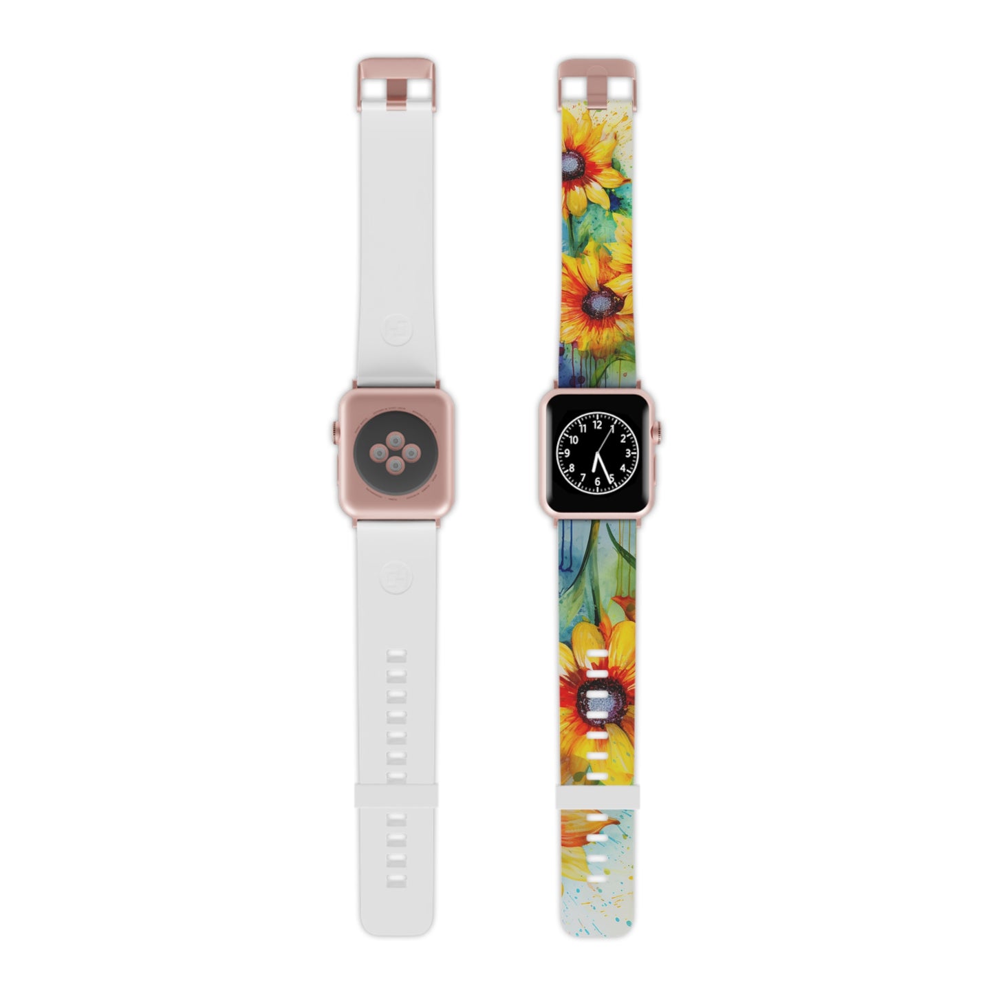 Watercolor Sunflower Splash Apple Watch Band