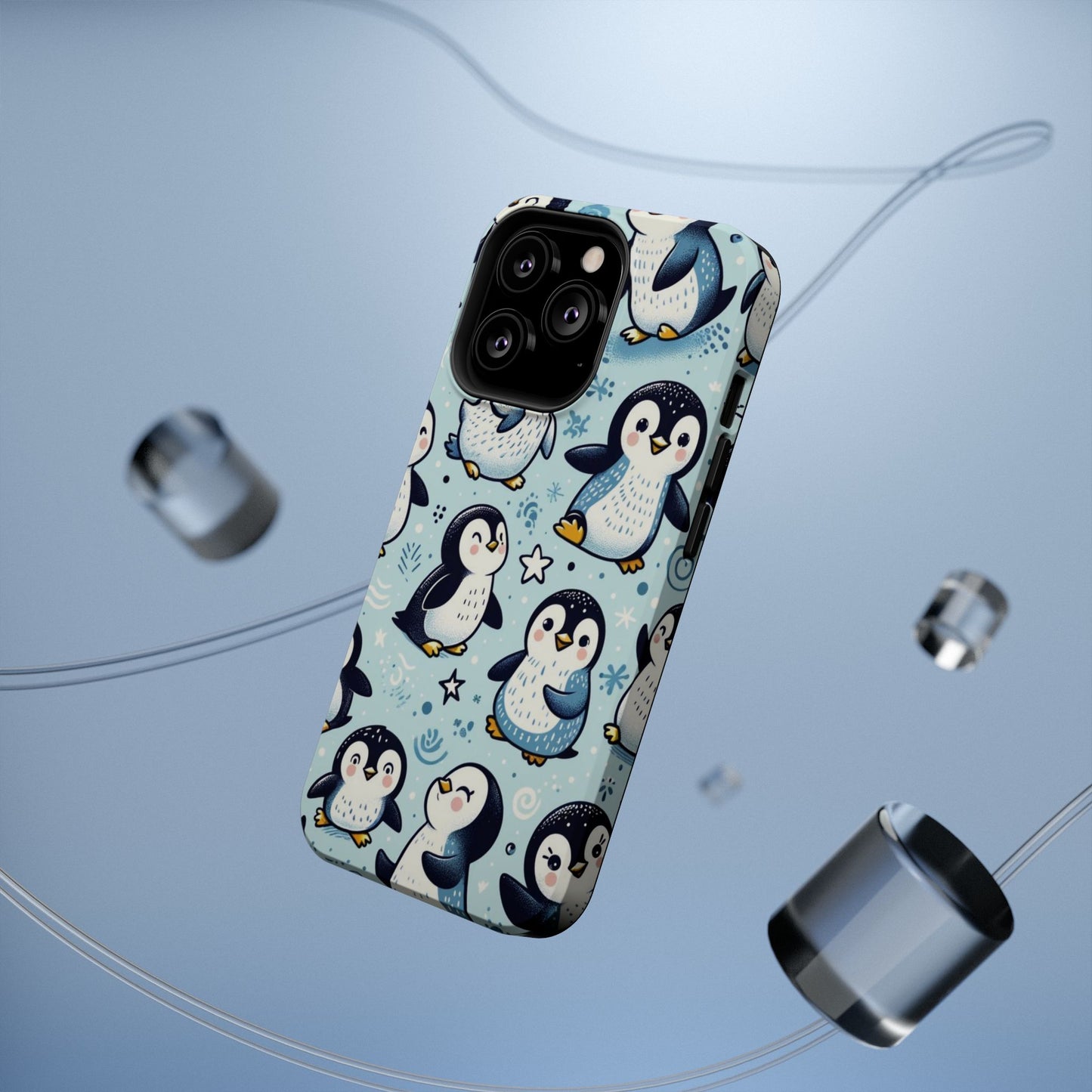 Cute Penguin Parade iPhone Case