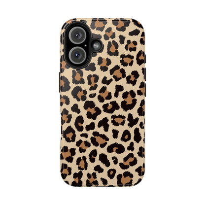 Wild Leopard Print Tough iPhone Case – Bold Animal Pattern Design with Dual-Layer Protection