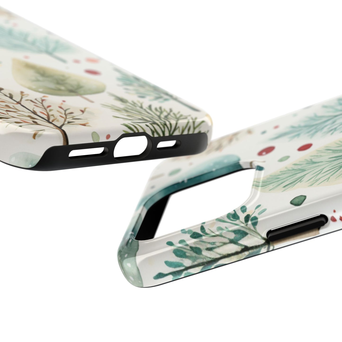 Watercolor Winter Trees iPhone Case – Nature-Inspired, Holiday Theme Protective Cover