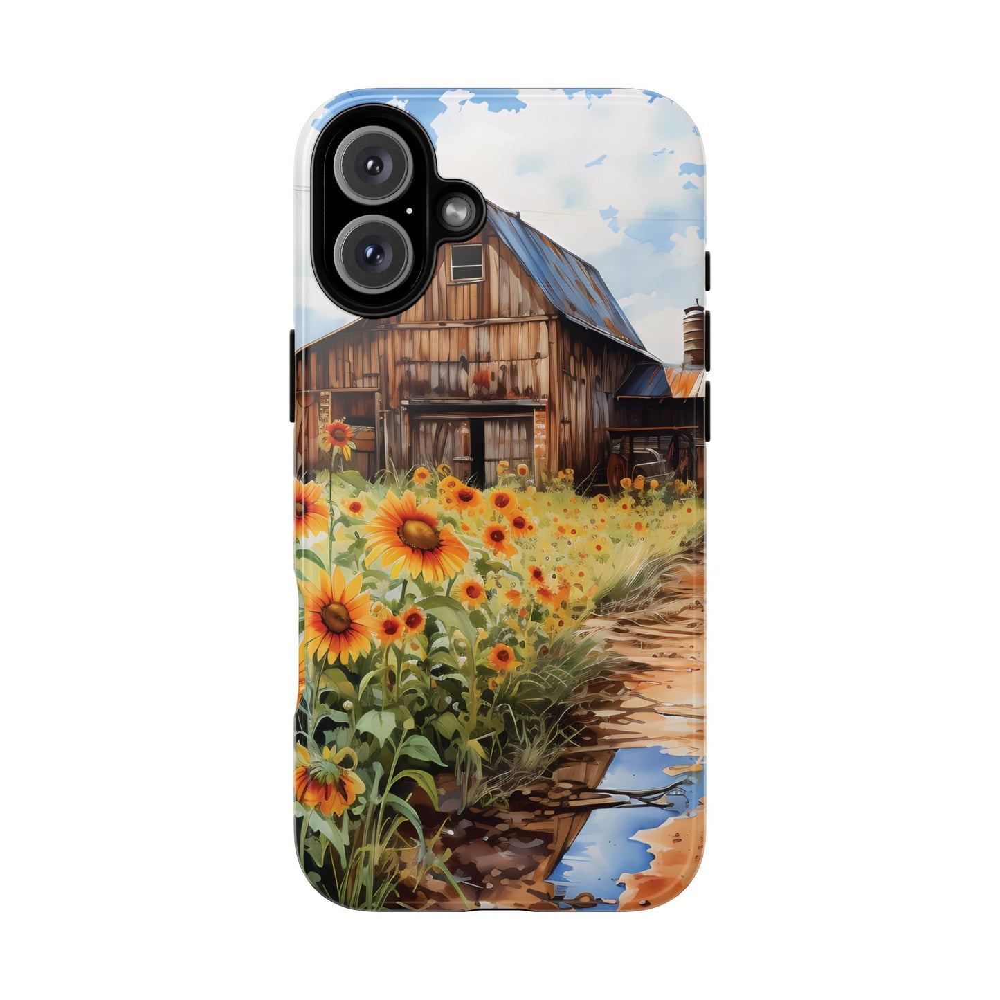 Sunflower iPhone Case  Rustic Farm Style