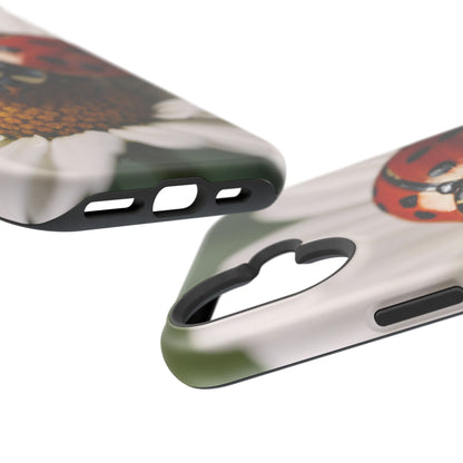 MagSafe iPhone Case: Ladybug on White Daisy