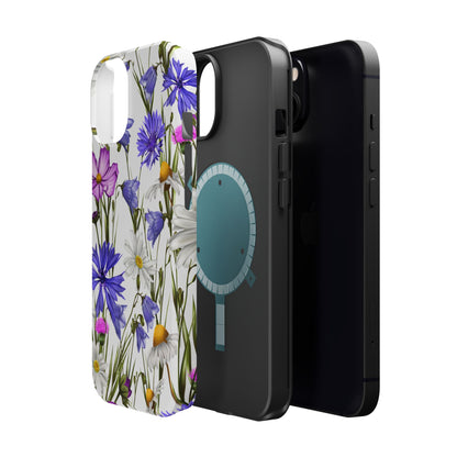 Wildflower Meadow MagSafe Case – Purple, Blue, and White Floral Design