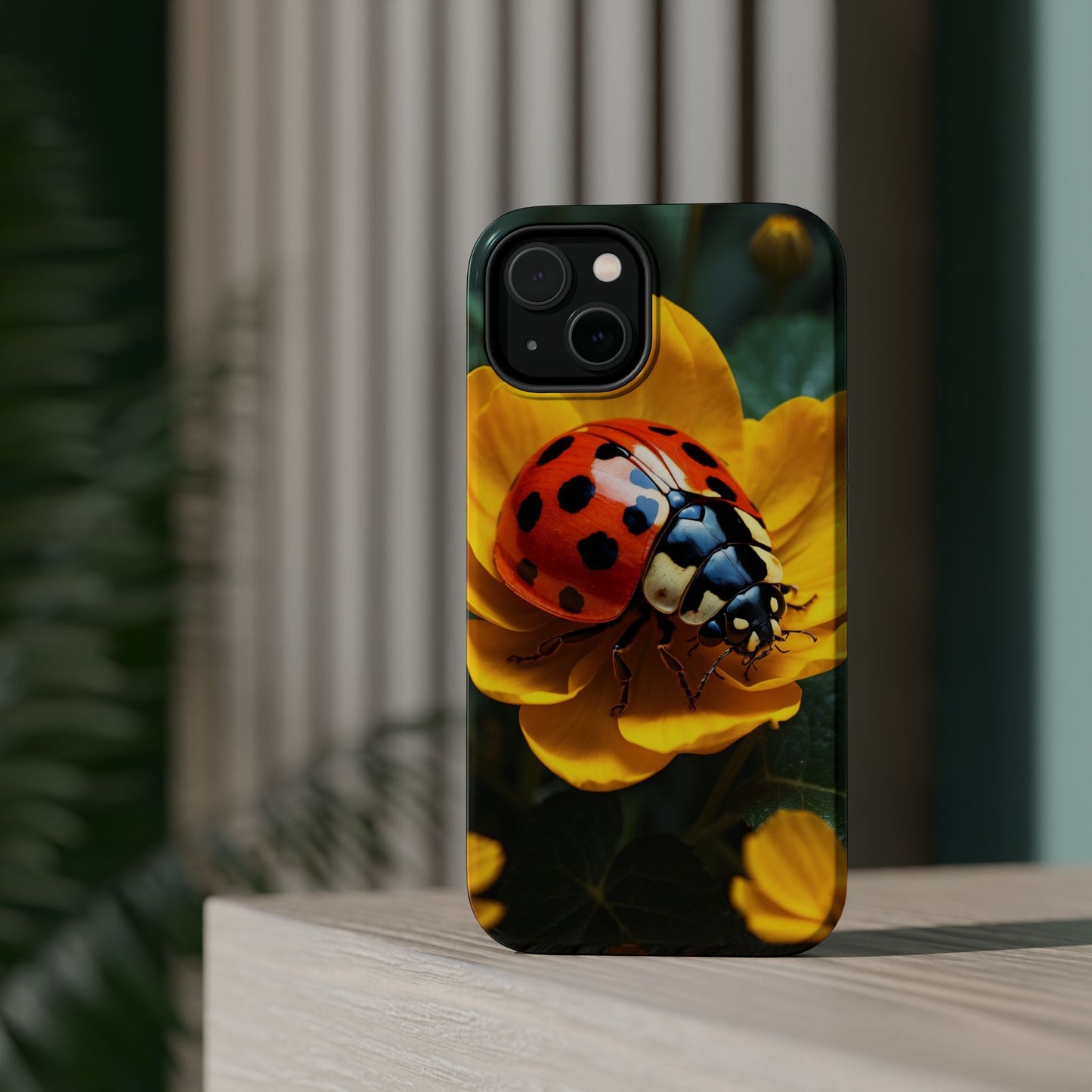 Yellow Blossoms with Bug Accent - MagSafe iPhone Case