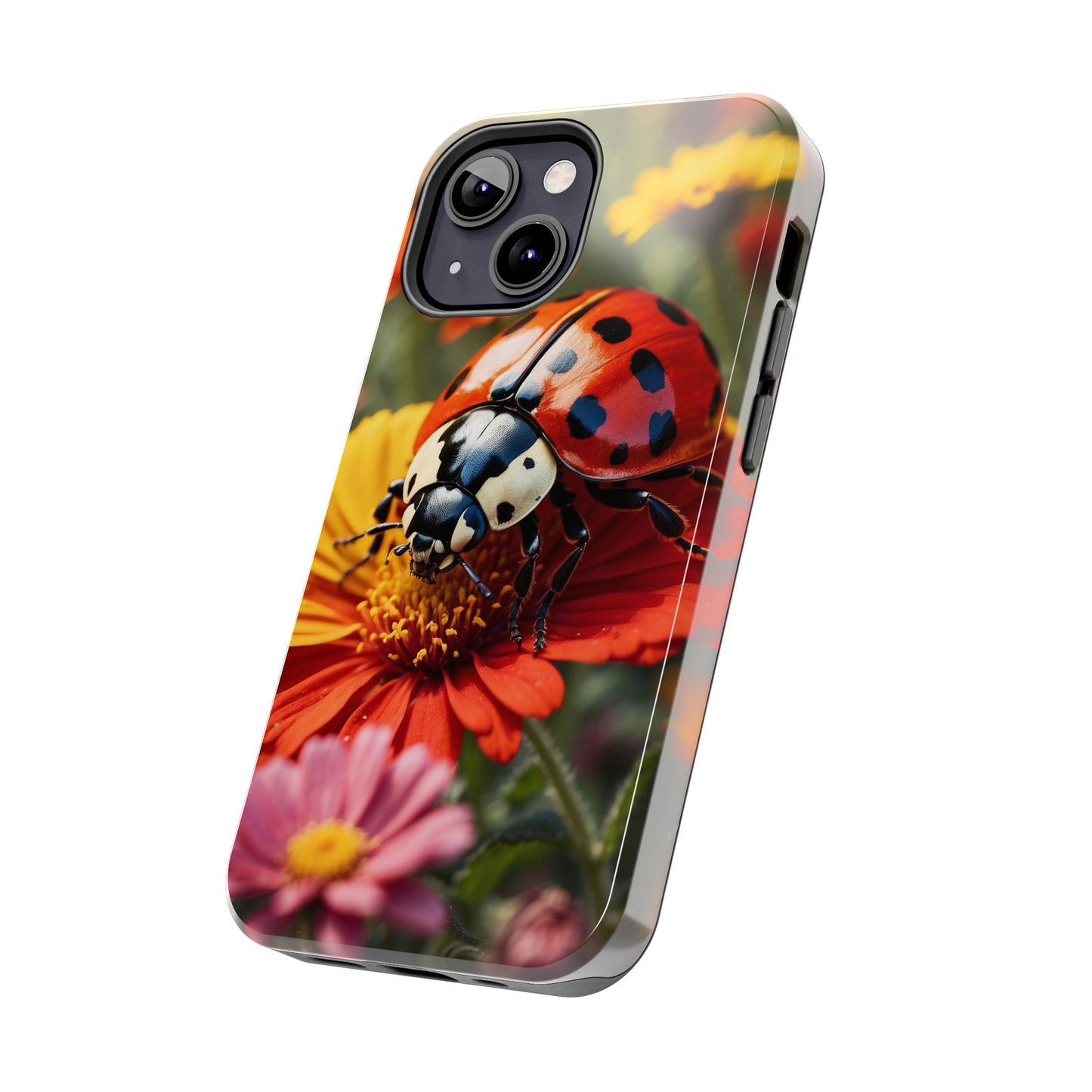 Ladybug on Orange Daisy - iPhone Series Case