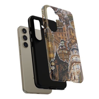 Vintage Architectural Collage Samsung Galaxy Case – Tough Dual-Layer Protection with Matte Finish