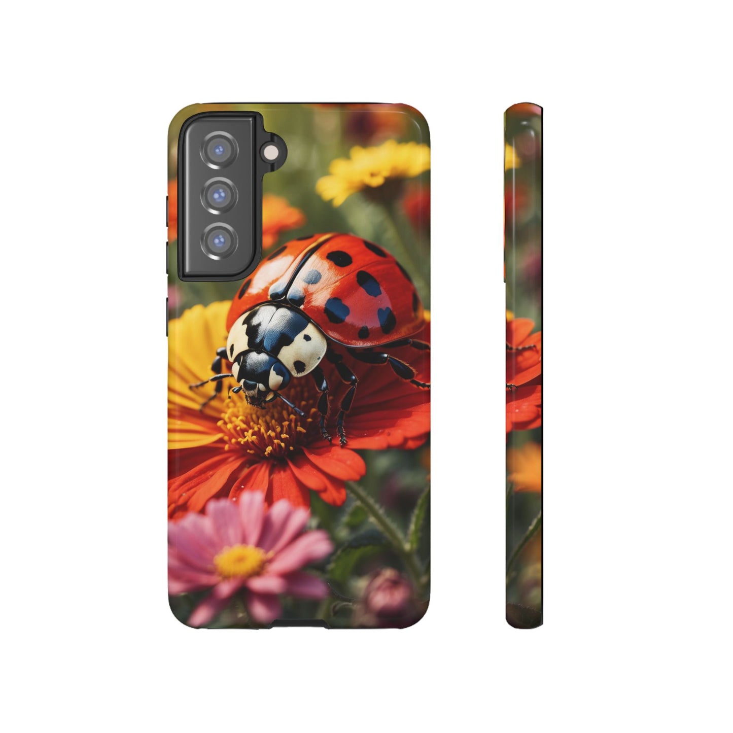 Ladybug on Orange Daisy - Samsung Galaxy Case