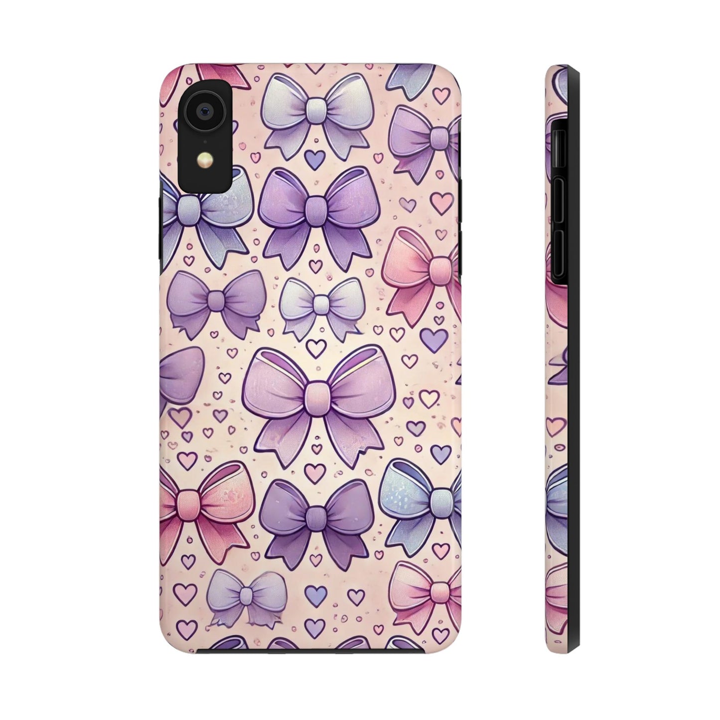 Pastel Bow iPhone Case - Cute Girly Pattern Protective Cover