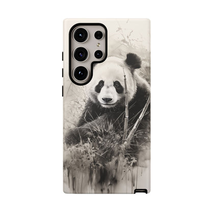 Premium Cute Phone Case: Charcoal Art Panda Bear