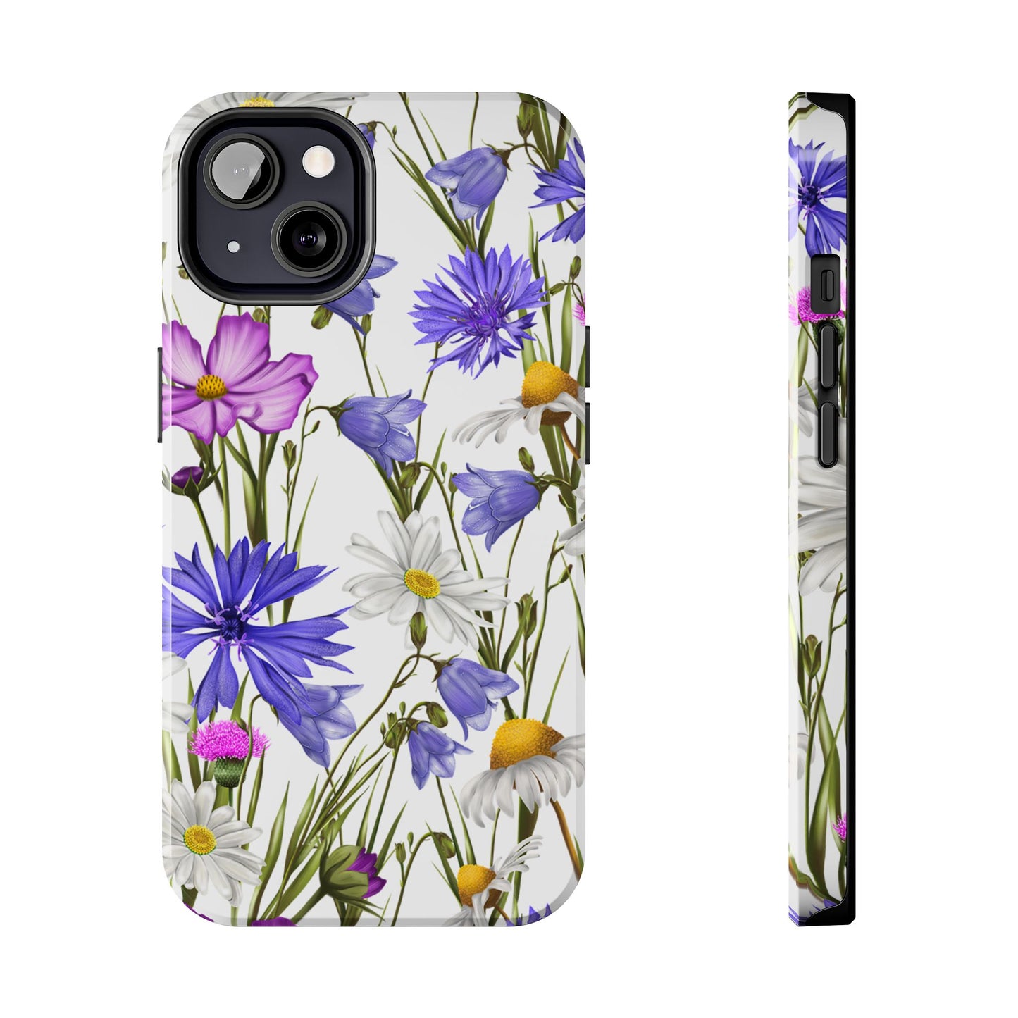 Wildflower Meadow iPhone Case – Purple, Blue, and White Floral Design