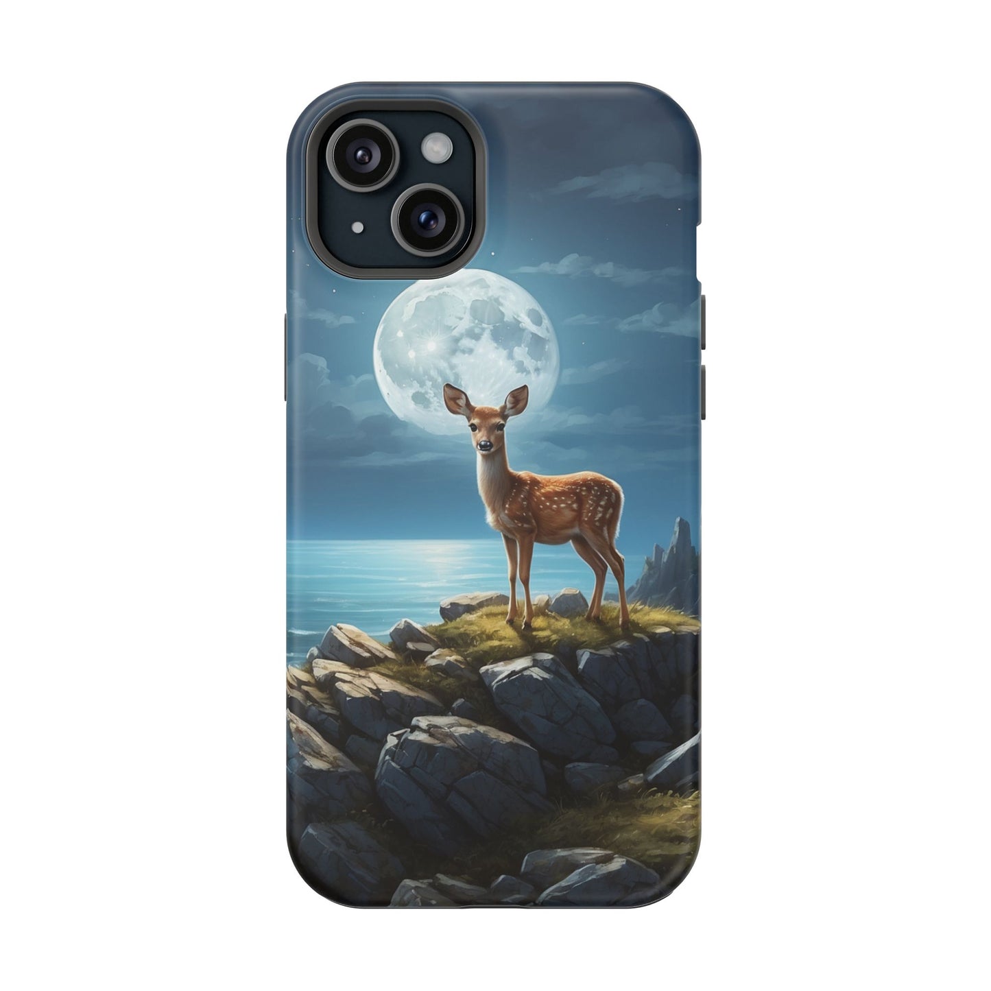 Enchanted Fawn Under the Moonlit Sky MagSafe iPhone Case