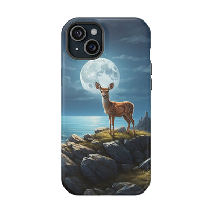 Enchanted Fawn Under the Moonlit Sky MagSafe iPhone Case