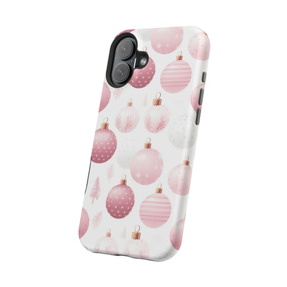 MagSafe iPhone Case: Merry in Pink – Christmas Balls