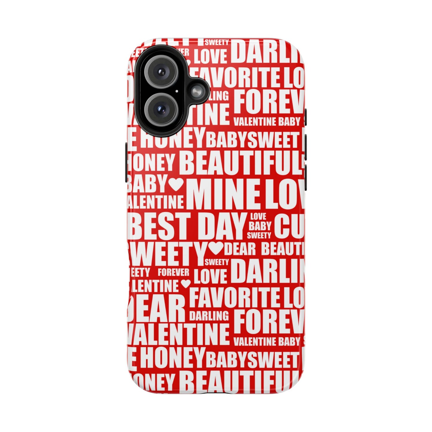 Valentine's Love Typography iPhone Case