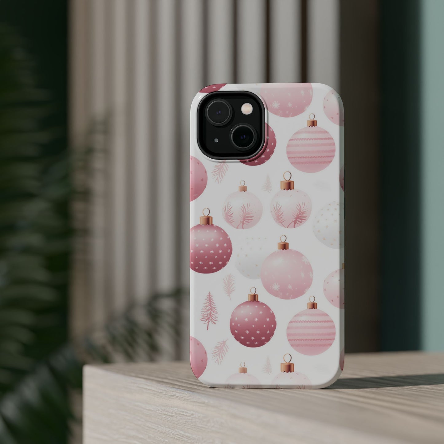 MagSafe iPhone Case: Merry in Pink – Christmas Balls