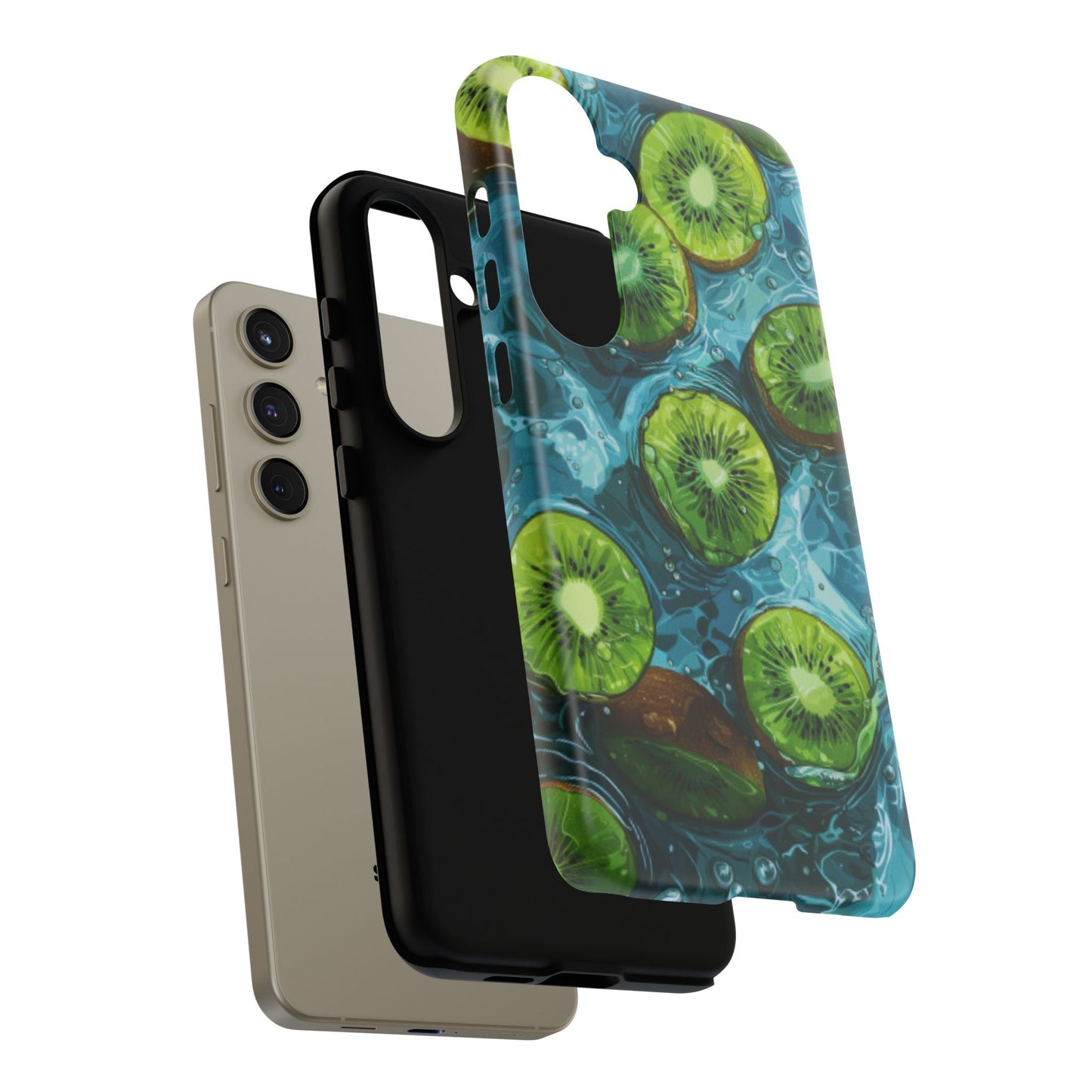 Tropical Kiwi Splash Samsung Galaxy Case – Tough Dual - Layer, Vibrant Summer Design - BOGO Cases