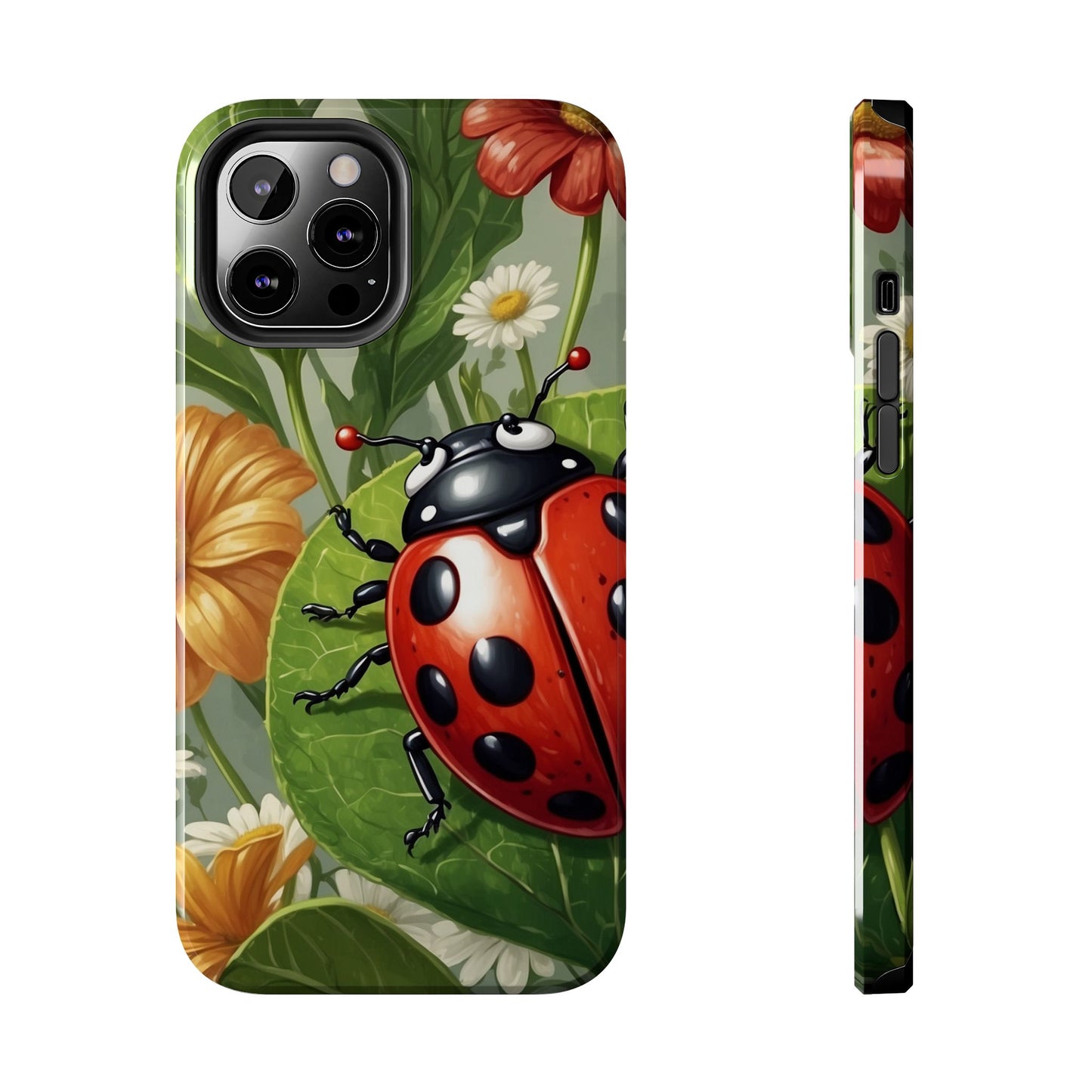 Ladybug Garden iPhone Case – Blooming Floral Art