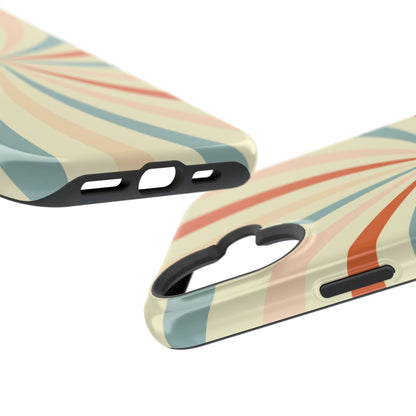 Retro Swirl MagSafe iPhone Case – Durable, Vintage-Inspired Design with Dual-Layer Protection