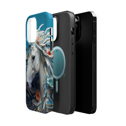 Floral Horse MagSafe iPhone Case