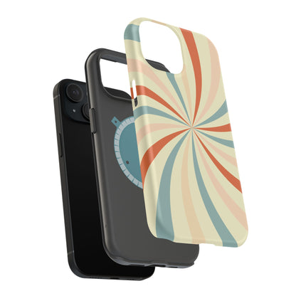 Retro Swirl MagSafe iPhone Case – Durable, Vintage-Inspired Design with Dual-Layer Protection