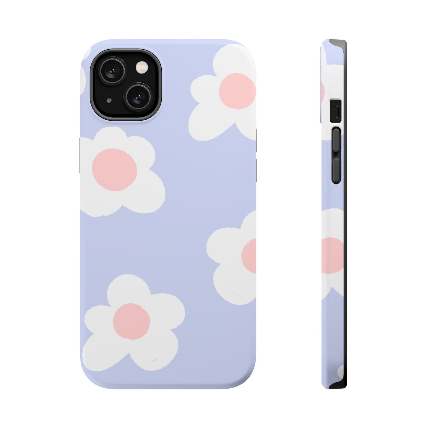 Retro Daisy Pastel Tough MagSafe iPhone Case – Durable Design with Soft Matte Finish