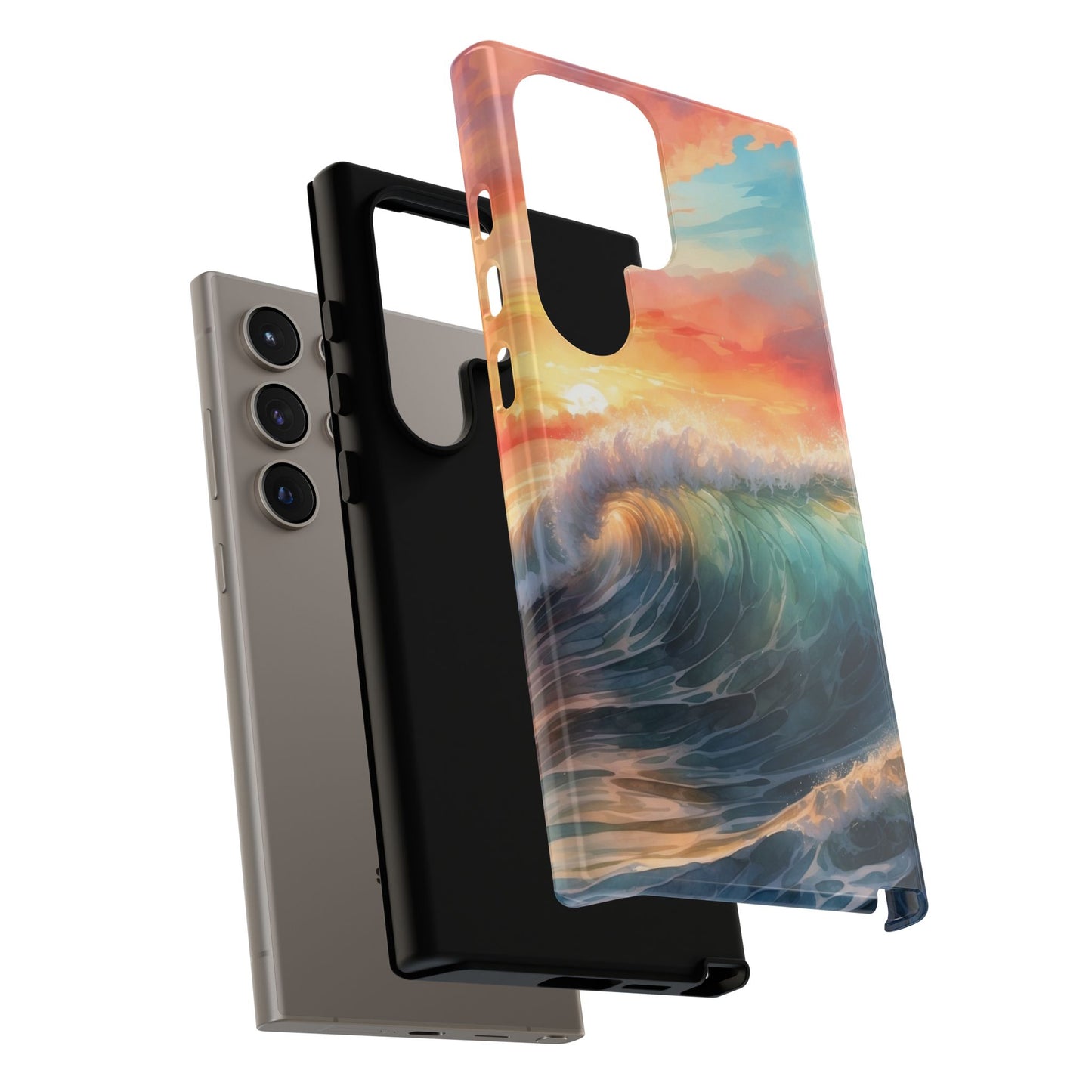 Ocean Wave Sunset Samsung Galaxy Case – Vibrant Coastal Art Design