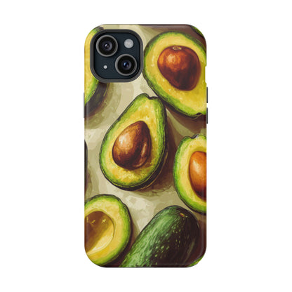 Realistic Avocado MagSafe iPhone Case – Detailed Green Fruit Design, Shockproof Protection