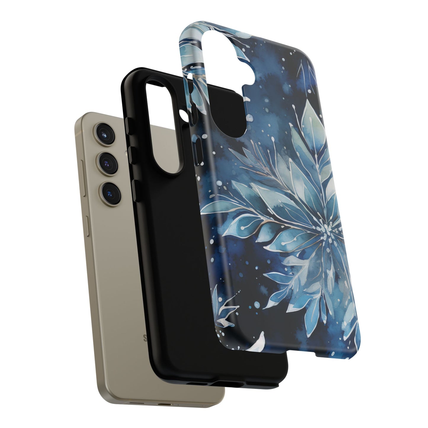 Winter’s Embrace – Blue Snowflake Samsung Galaxy Case