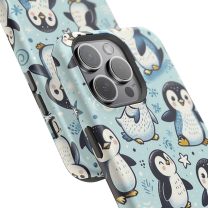 Cute Penguin Parade iPhone Case