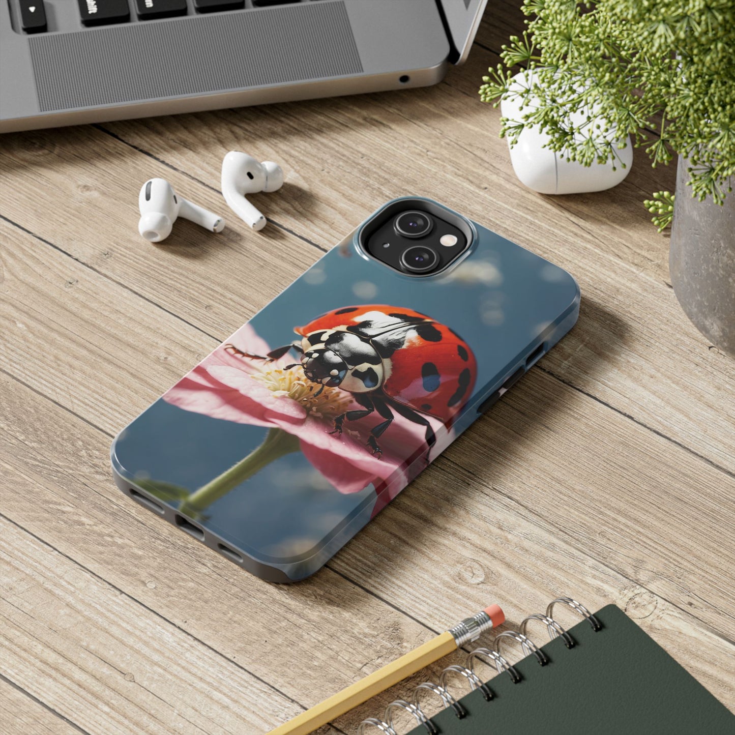 iPhone Case: Floral Ladybug Delight