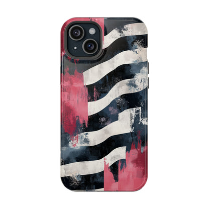 MagSafe iPhone Case: Blood Zebra – Bold Red & Black Pattern