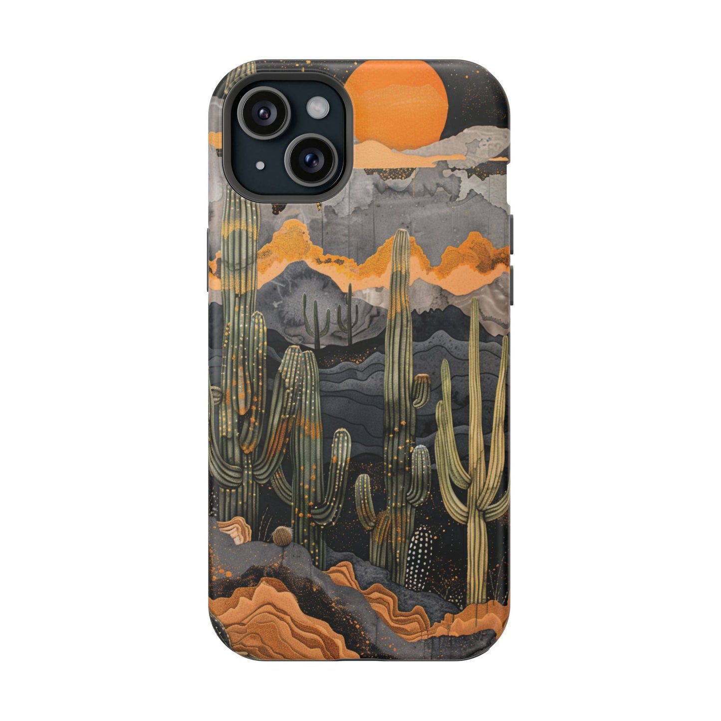 Desert Dusk Cacti iPhone Case