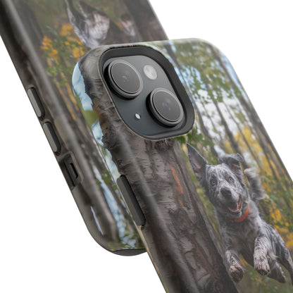 Happy Forest Dog MagSafe iPhone Case – Nature-Inspired Protective Cover