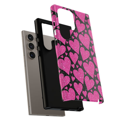 Glitter Hearts Samsung Galaxy Case