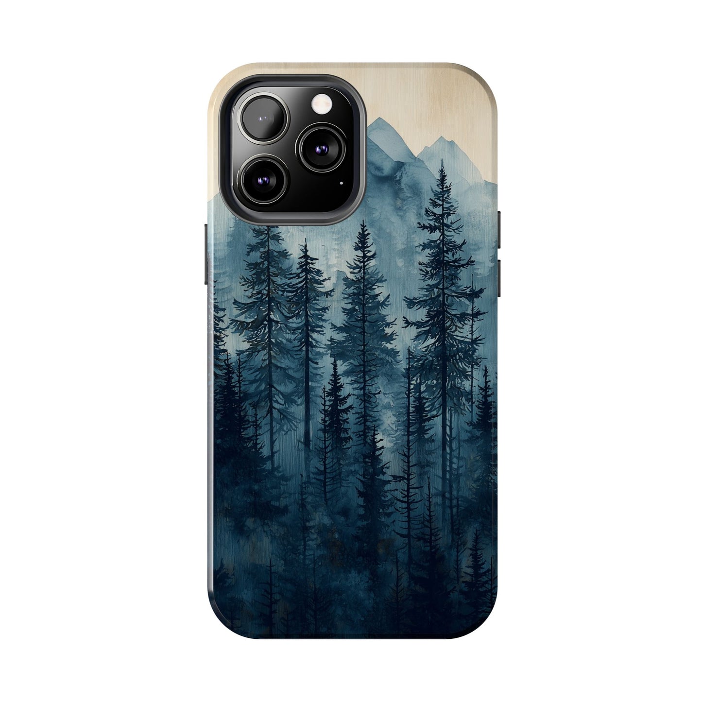 Misty Forest iPhone Case - Nature-Inspired Mountain Scene Protective Cover