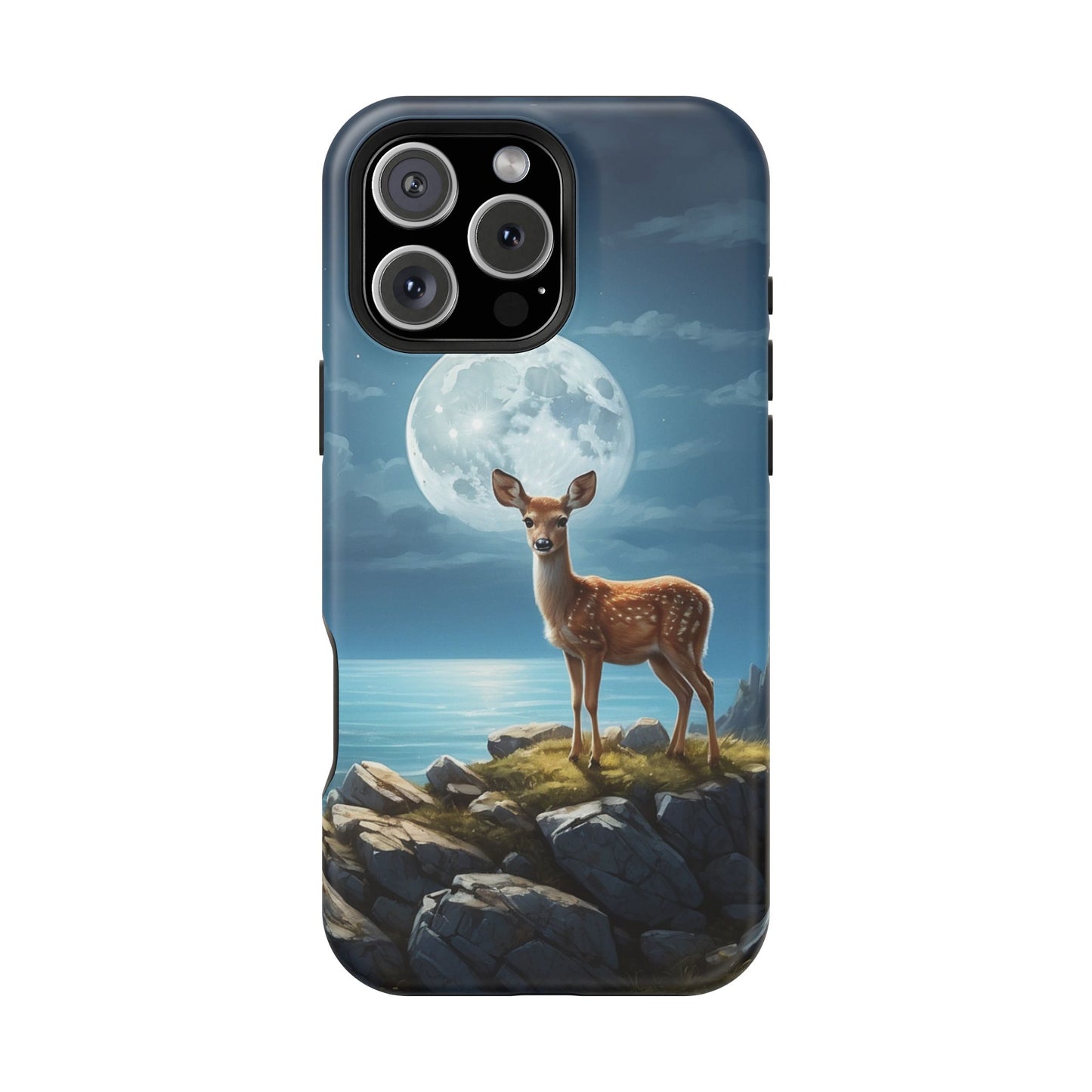 Enchanted Fawn Under the Moonlit Sky MagSafe iPhone Case