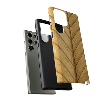 Golden Leaf Texture Samsung Galaxy Case – Minimal Nature