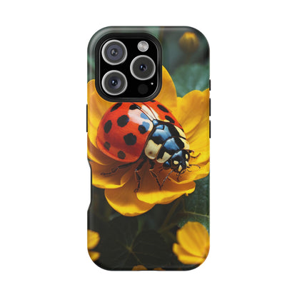 Yellow Blossoms with Bug Accent - MagSafe iPhone Case