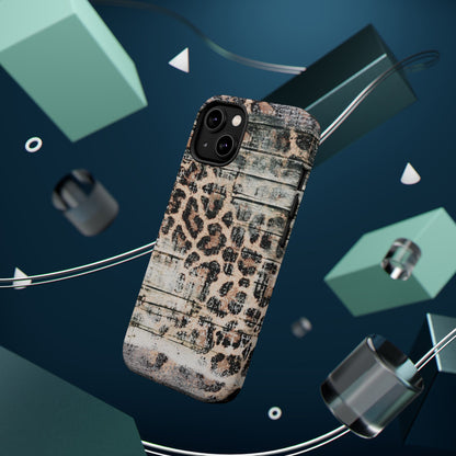 Rustic Leopard Wood Print - MagSafe iPhone Series Case