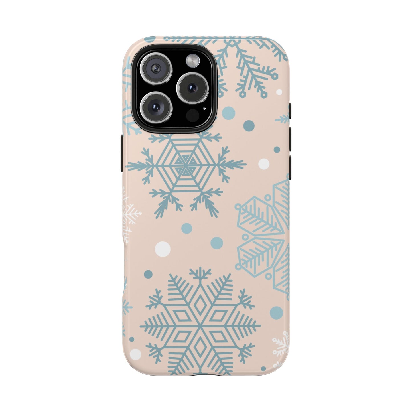 Winter Snowflakes iPhone Case – Shockproof, Smooth Matte Finish, Dual-Layer Protection