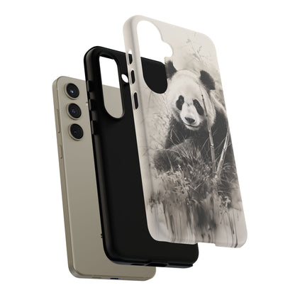 Premium Cute Phone Case: Charcoal Art Panda Bear