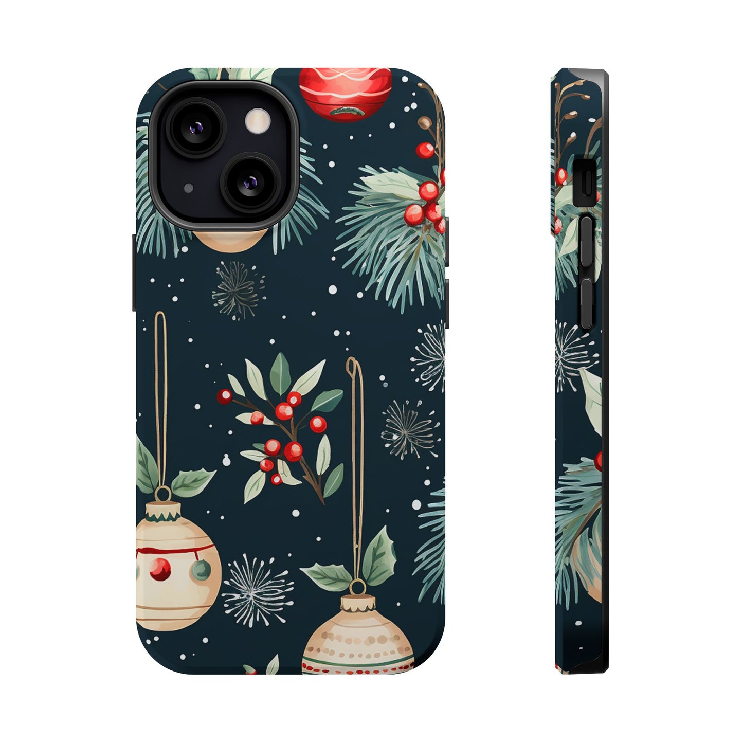 Elegant Christmas Ornaments and Pine - MagSafe iPhone Series Case