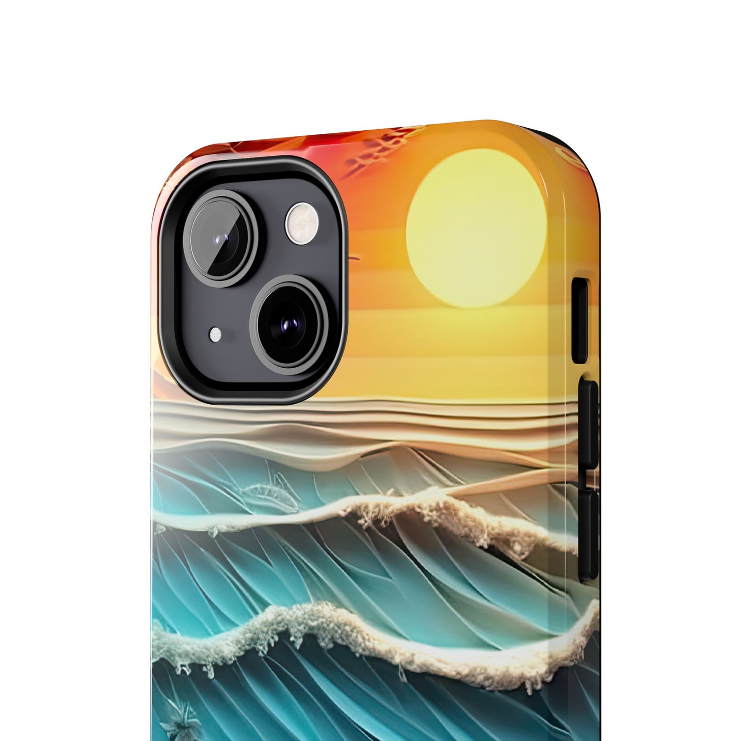 Tropical Sunset Paper Art Ocean – iPhone Series Case