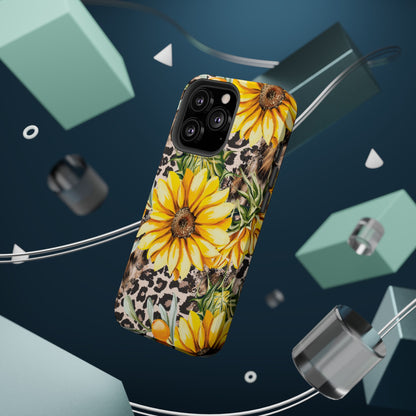 Leopard Sunflower Chic - MagSafe  iPhone Series Case