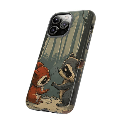 Whimsical Woodland Raccoons Phone Case