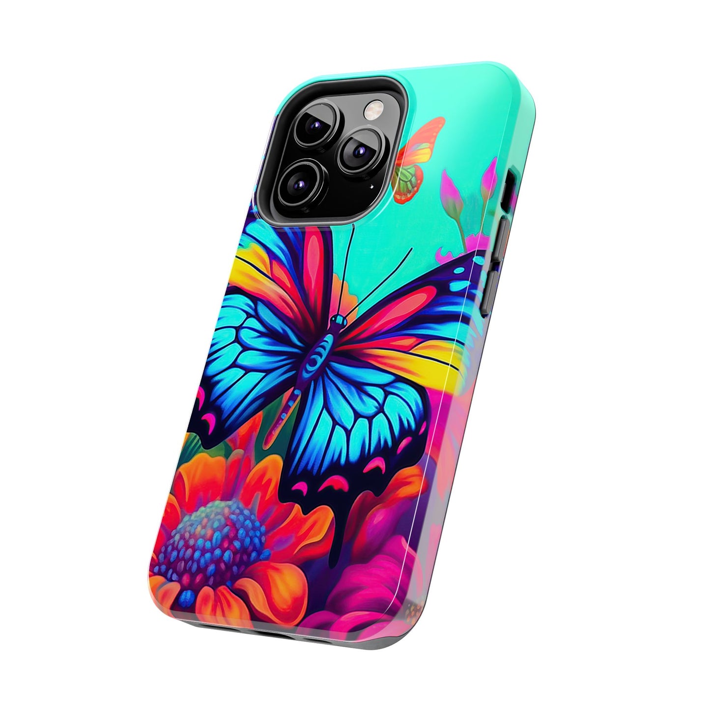 Vivid Butterfly & Floral Burst - iPhone Series Case